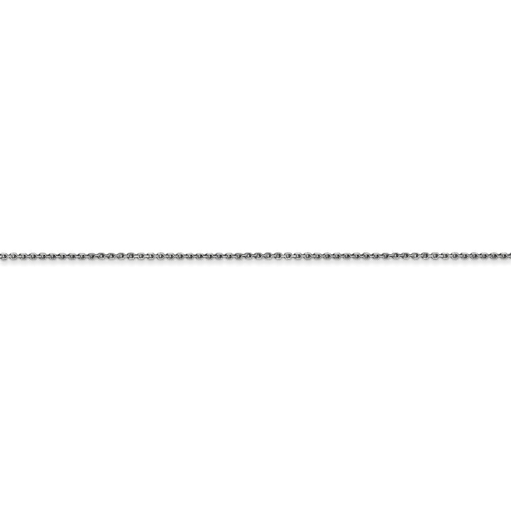 14k White Gold 0.80mm Round Link Cable Chain
