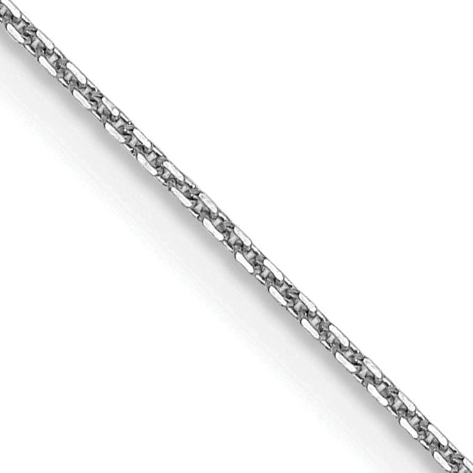 14k White Gold 0.80mm Round Link Cable Chain