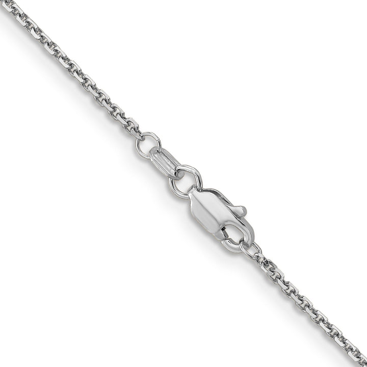 14k White Gold 1.40mm Round Link Cable Chain