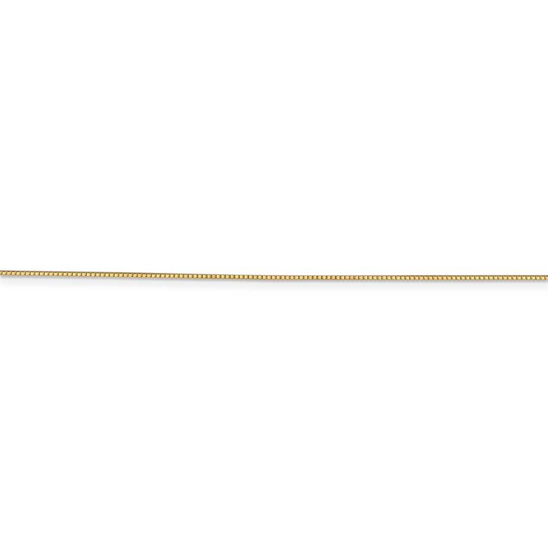 14k Yellow Gold 0.70mm Polish Solid Box Chain