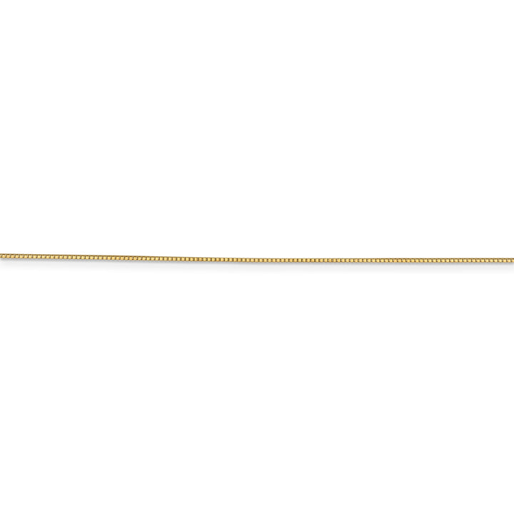 14k Yellow Gold 0.70mm Polish Solid Box Chain