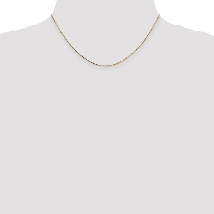 14k Yellow Gold 0.70mm Polish Solid Box Chain