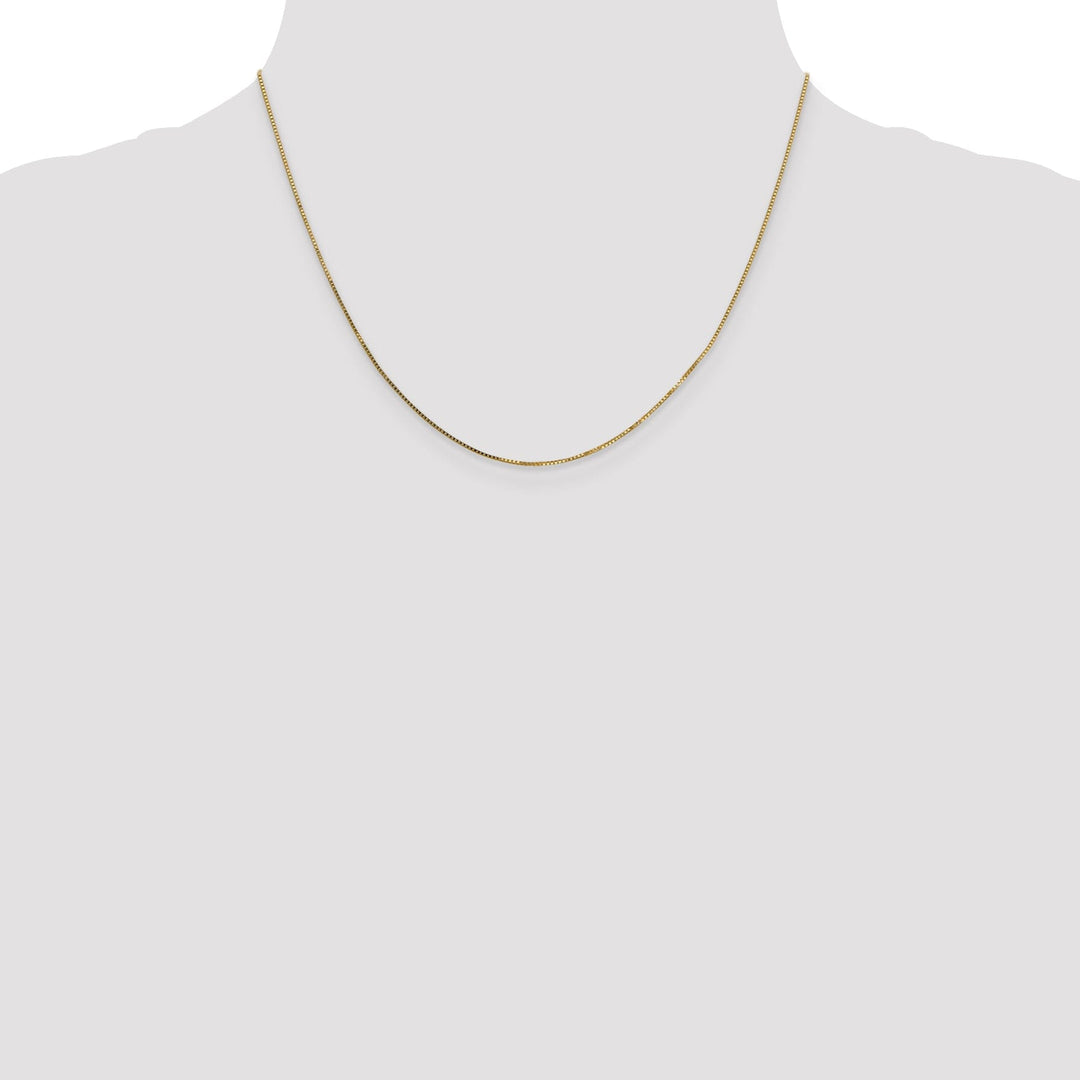 14k Yellow Gold 0.70mm Polish Solid Box Chain