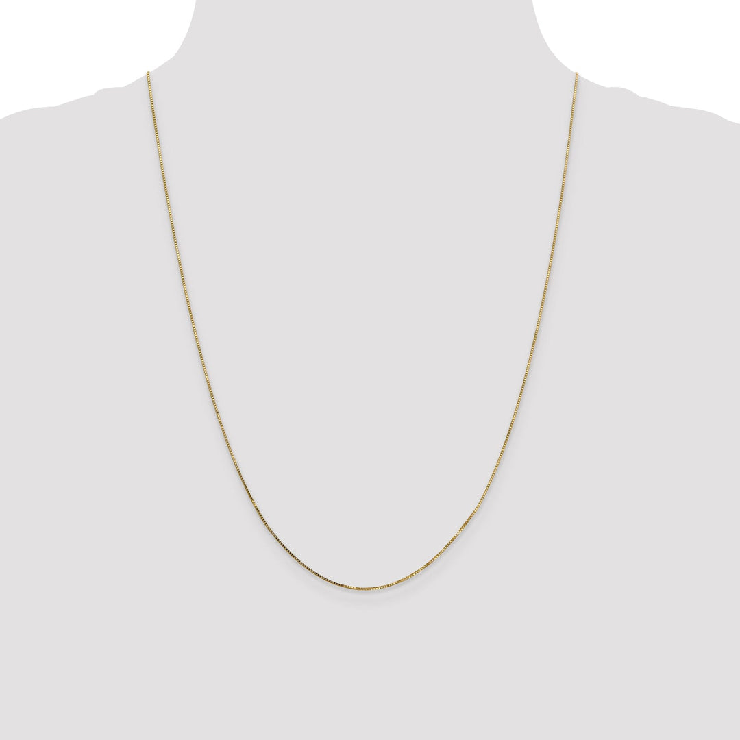 14k Yellow Gold 0.70mm Polish Solid Box Chain