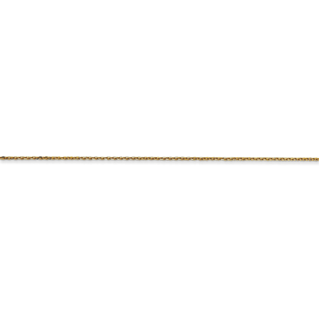 14k Yellow Gold 0.75mm Round Link Cable Chain