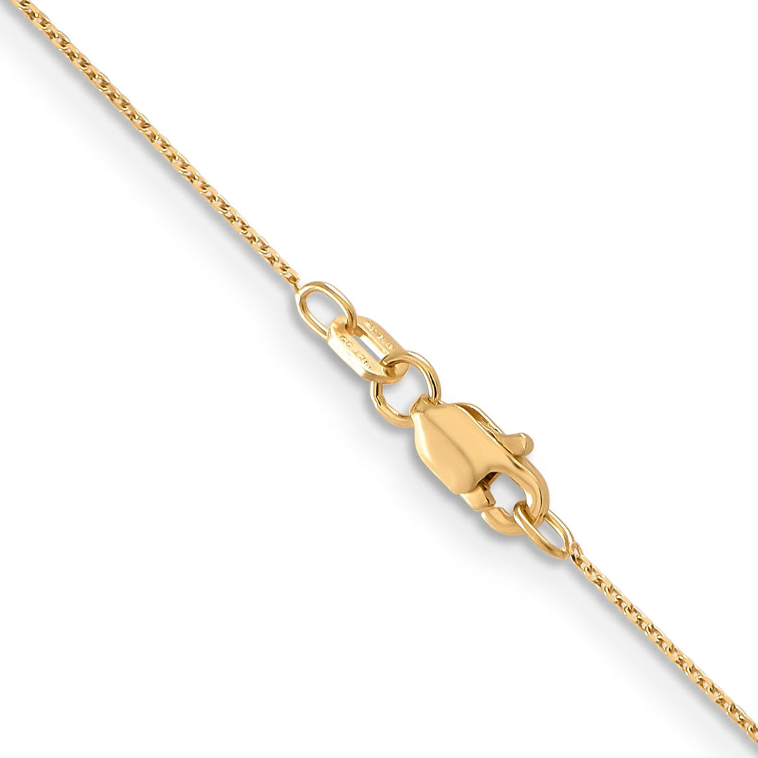 14k Yellow Gold 0.75mm Round Link Cable Chain