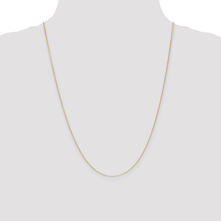 14k Yellow Gold 0.75mm Round Link Cable Chain