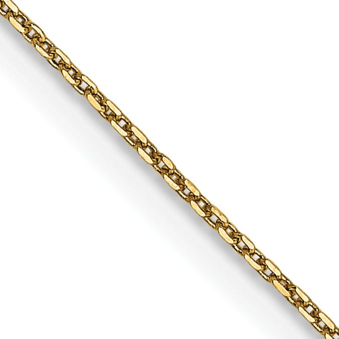 14k Yellow Gold 0.75mm Round Link Cable Chain