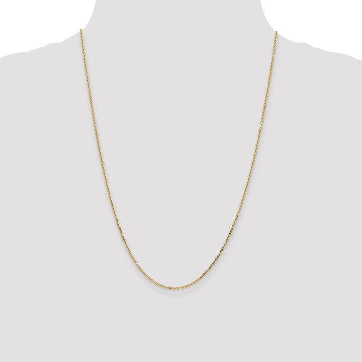 14k Yellow Gold 1.45mm Round Link Cable Chain