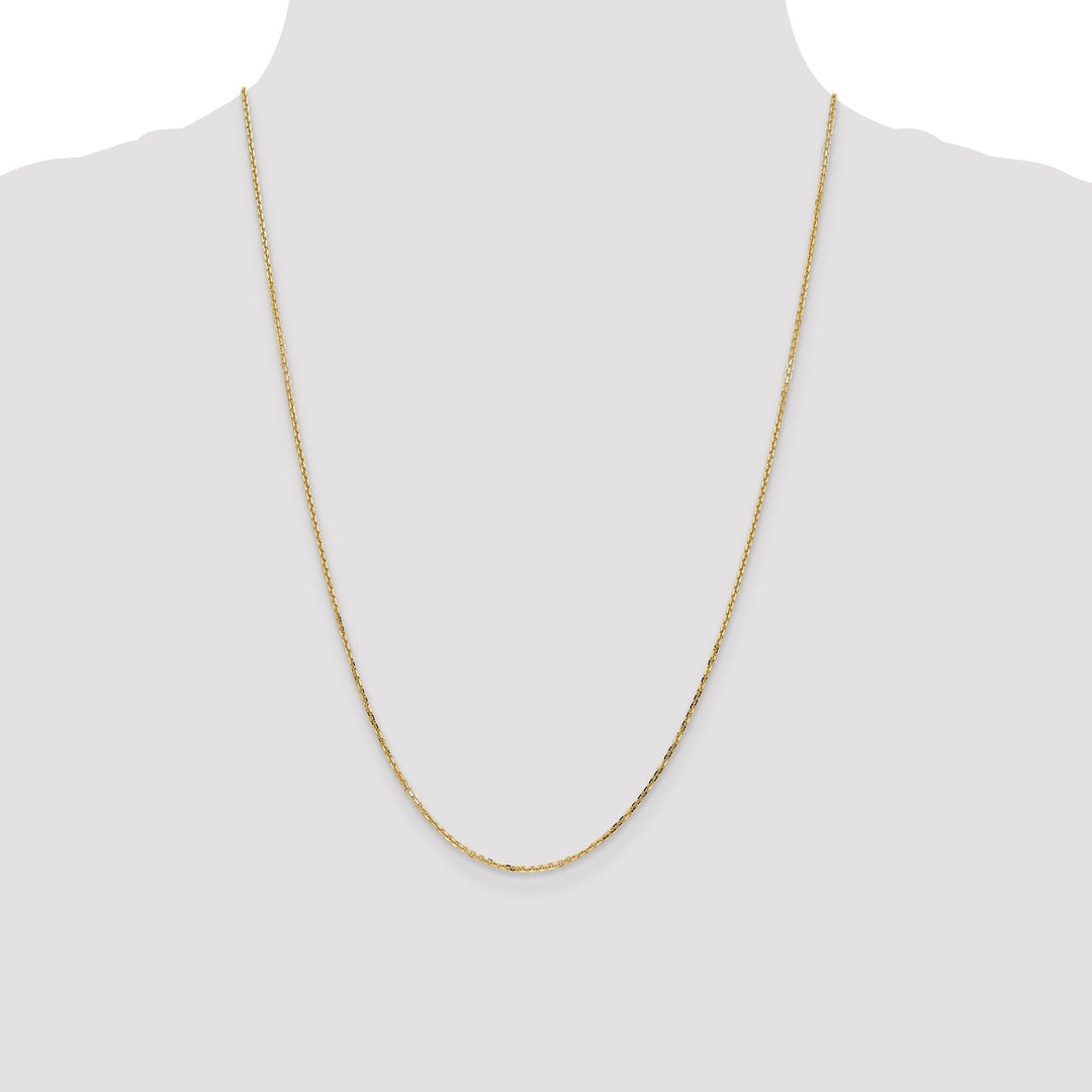 14k Yellow Gold 1.45mm Round Link Cable Chain