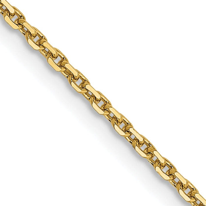 14k Yellow Gold 1.45mm Round Link Cable Chain