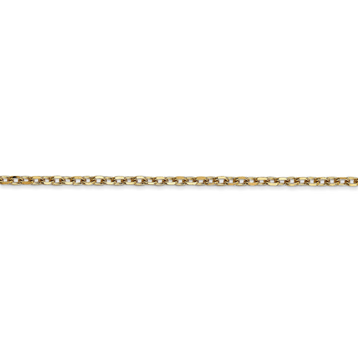 14k Yellow Gold 2.20mm Round Link Cable Chain