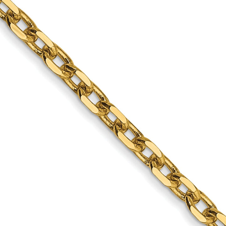 14k Yellow Gold 2.20mm Round Link Cable Chain