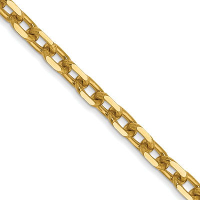 14k Yellow Gold 3.00mm Round Link Cable Chain at $ 874.31 only from Jewelryshopping.com