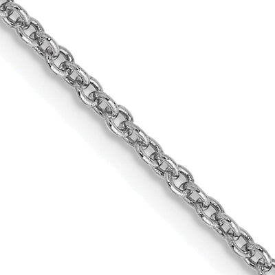 14k White Gold 1.67mm Round Link Cable Chain at $ 256.04 only from Jewelryshopping.com