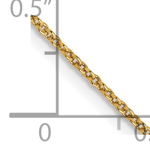 14k Yellow Gold 0.70mm Round Link Cable Chain
