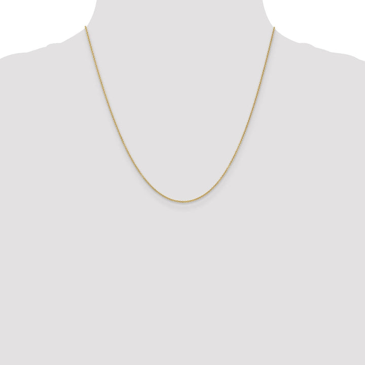 14k Yellow Gold 0.70mm Round Link Cable Chain