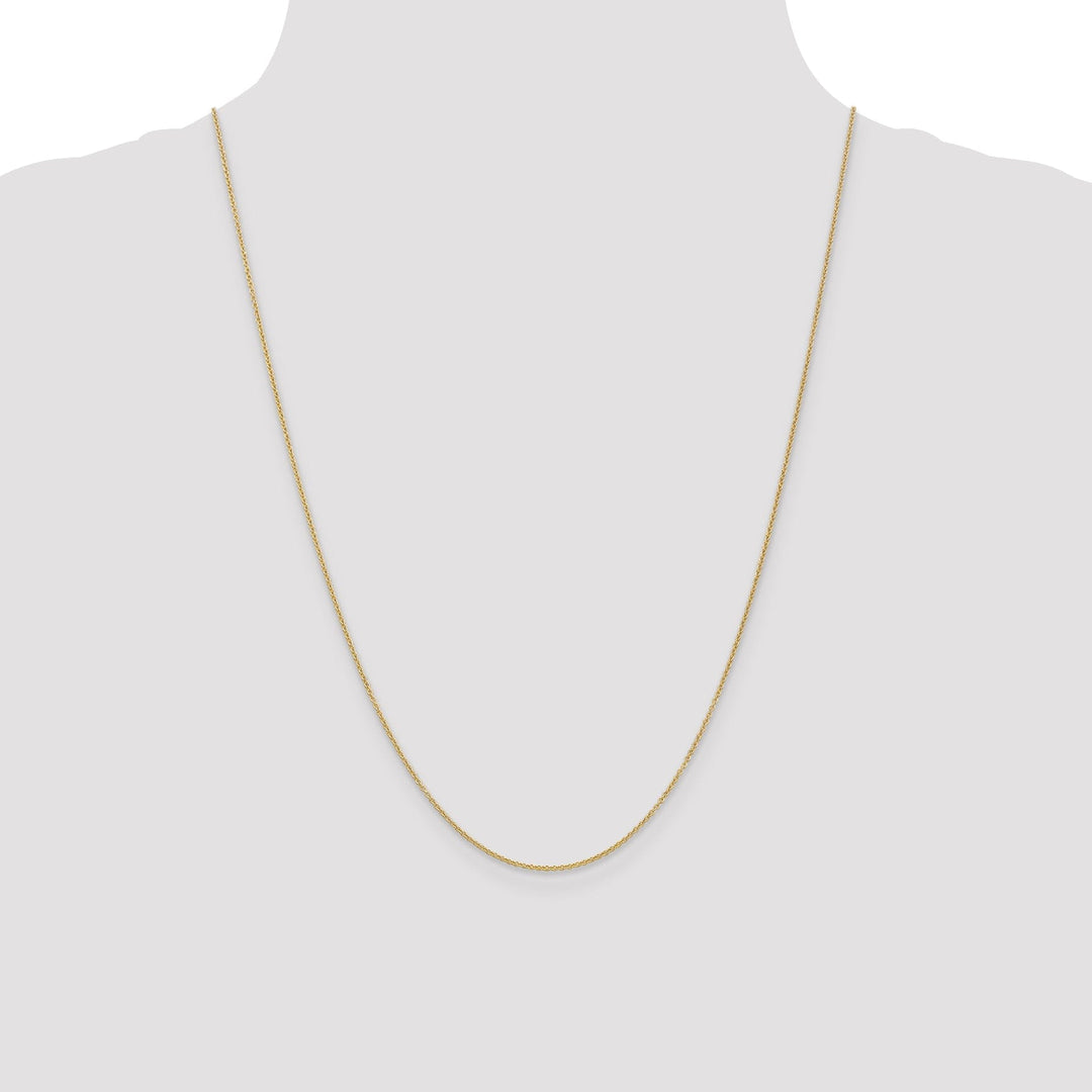 14k Yellow Gold 0.70mm Round Link Cable Chain