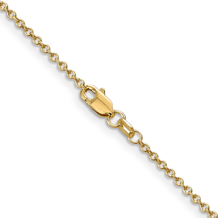 14k Yellow Gold 1.30mm Round Link Cable Chain