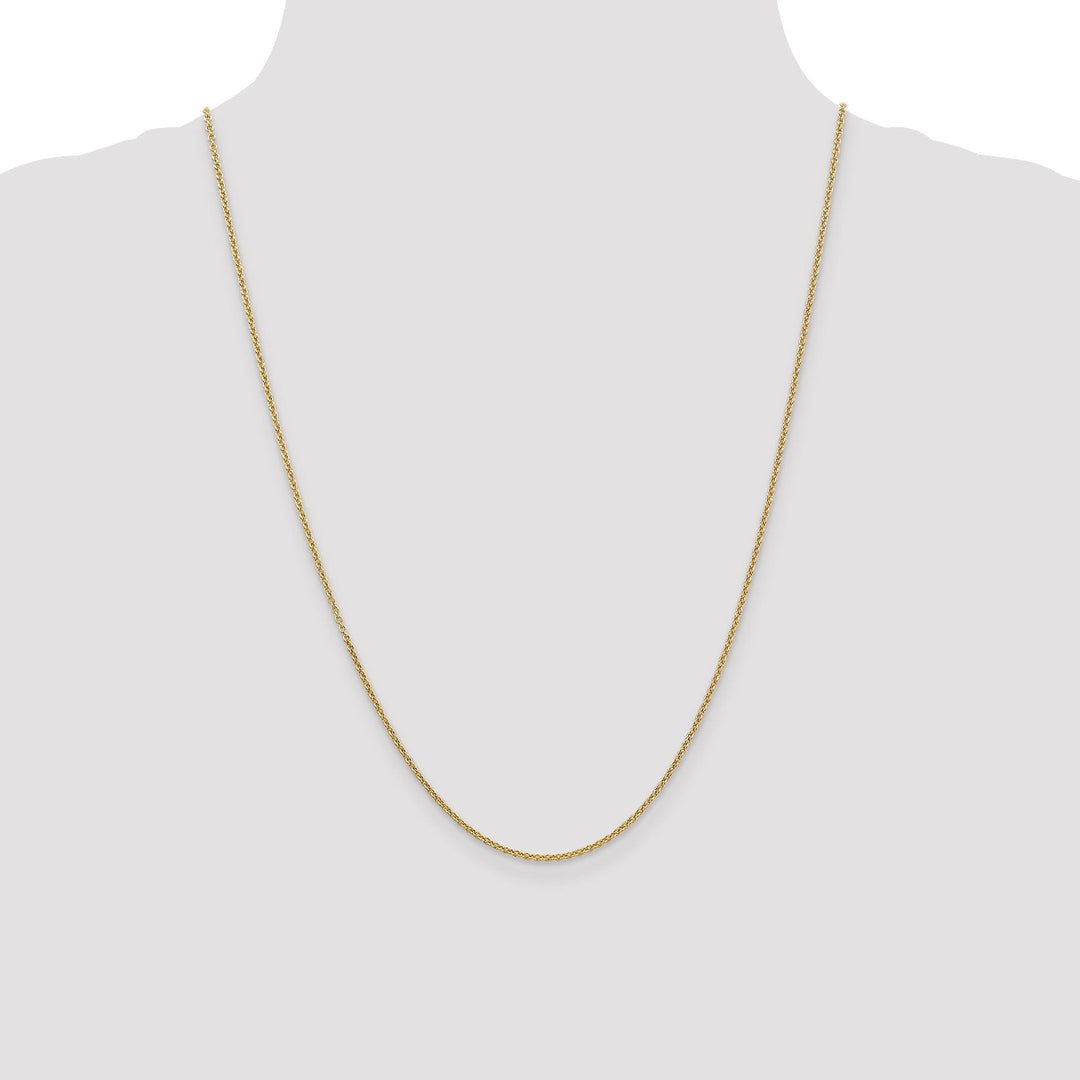 14k Yellow Gold 1.60mm Round Link Cable Chain