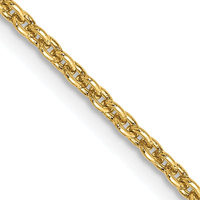 14k Yellow Gold 2.00mm Round Link Cable Chain at $ 340.37 only from Jewelryshopping.com