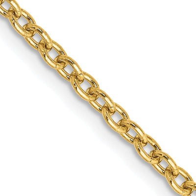 14k Yellow Gold 2.40mm Round Link Cable Chain at $ 491.74 only from Jewelryshopping.com