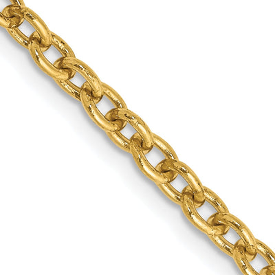 14k Yellow Gold 3.20mm Round Link Cable Chain at $ 932.11 only from Jewelryshopping.com