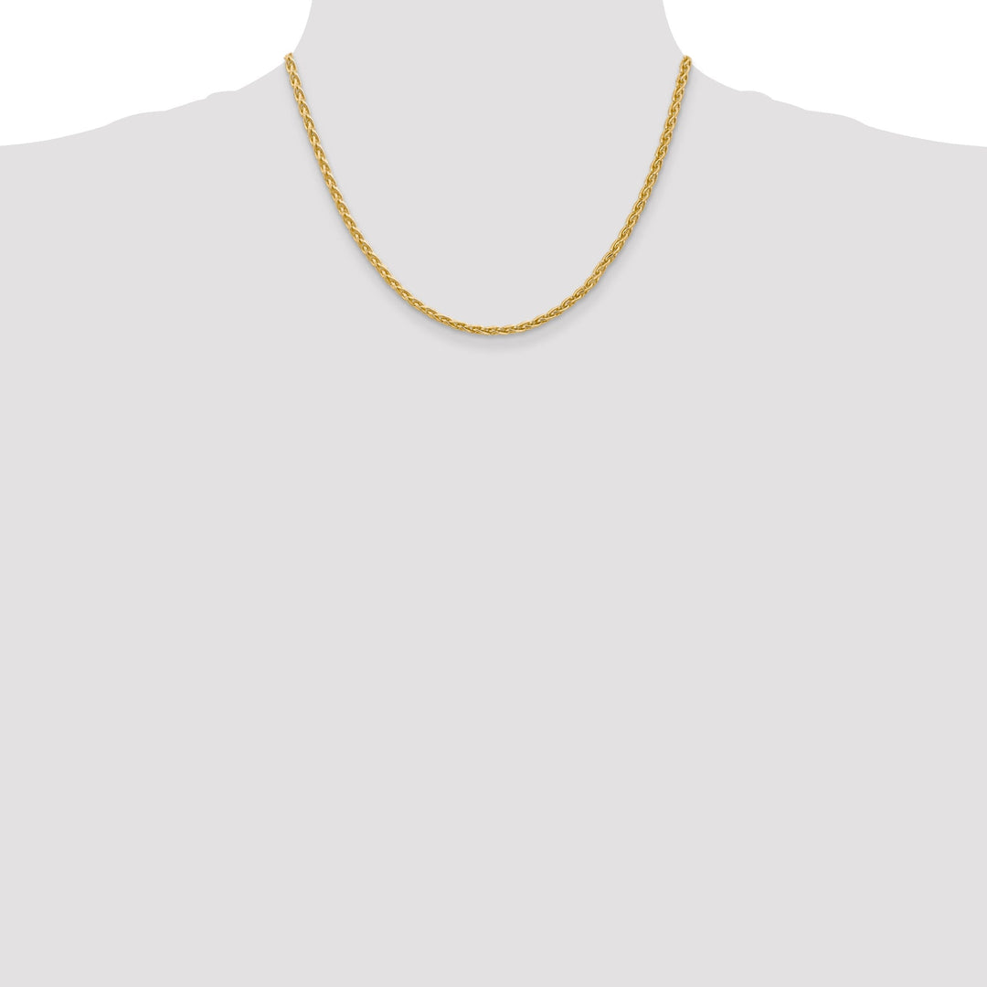 14k Yellow Gold 3.00mm Parisian Wheat Chain