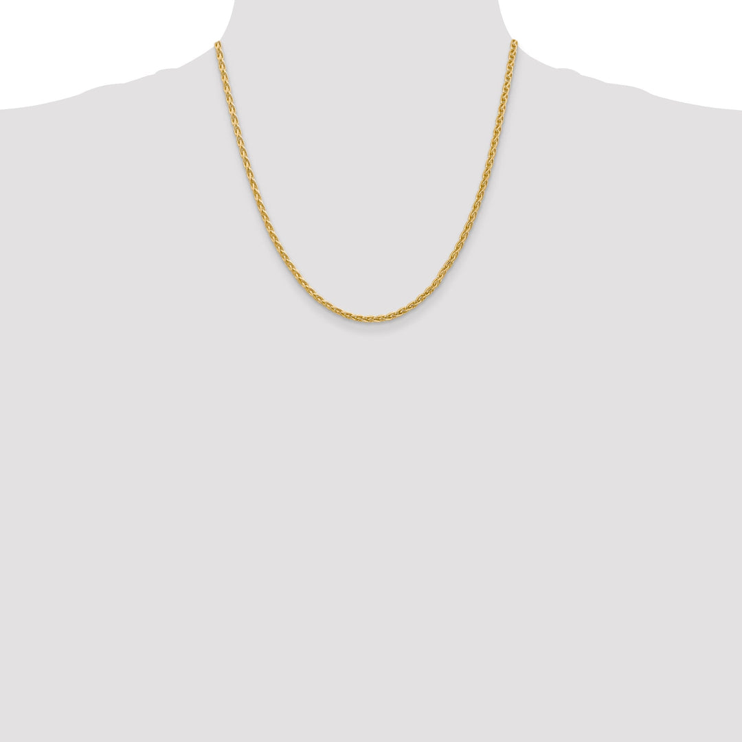 14k Yellow Gold 3.00mm Parisian Wheat Chain