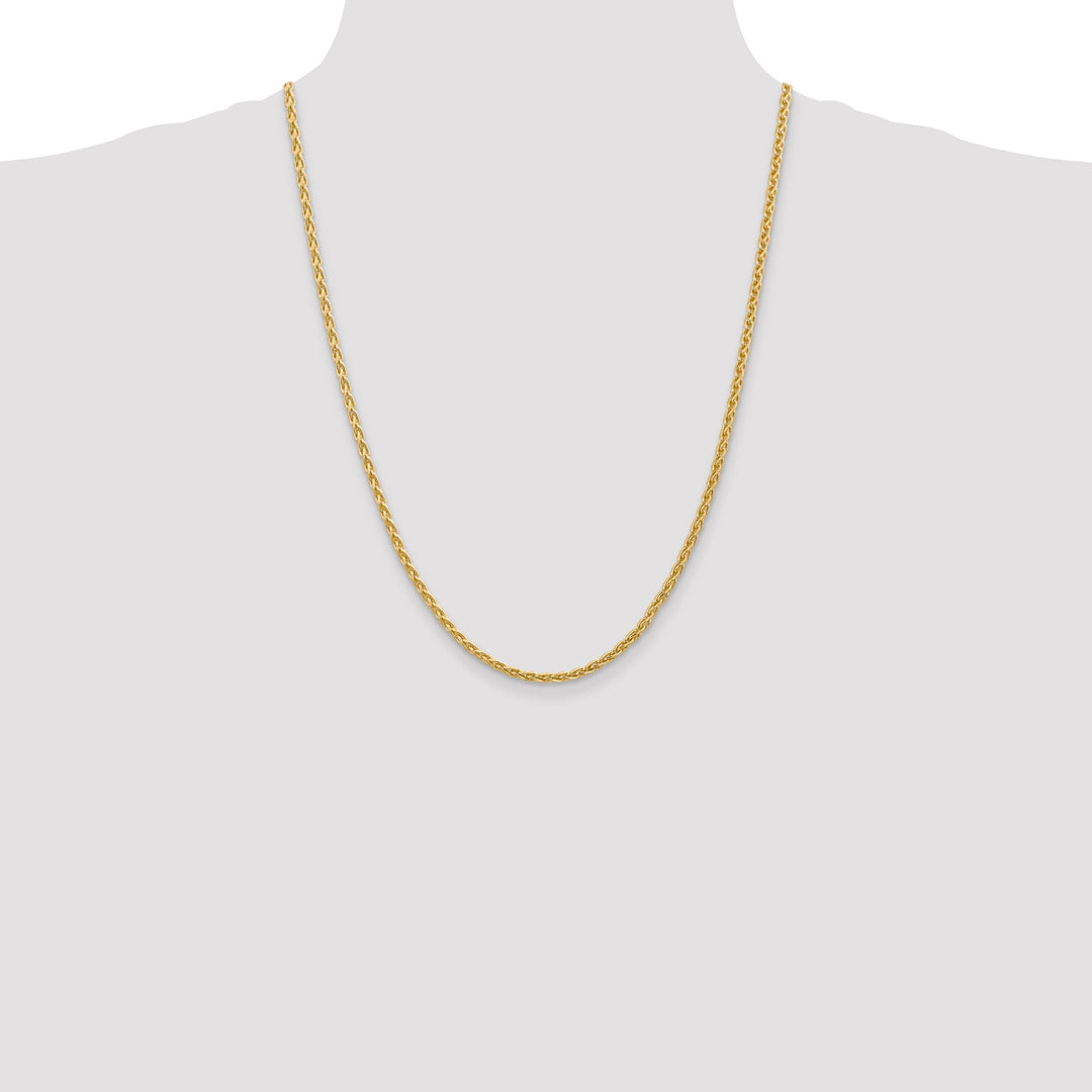 14k Yellow Gold 3.00mm Parisian Wheat Chain