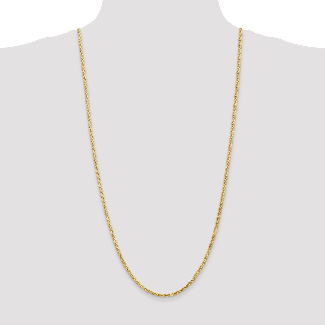 14k Yellow Gold 3.00mm Parisian Wheat Chain