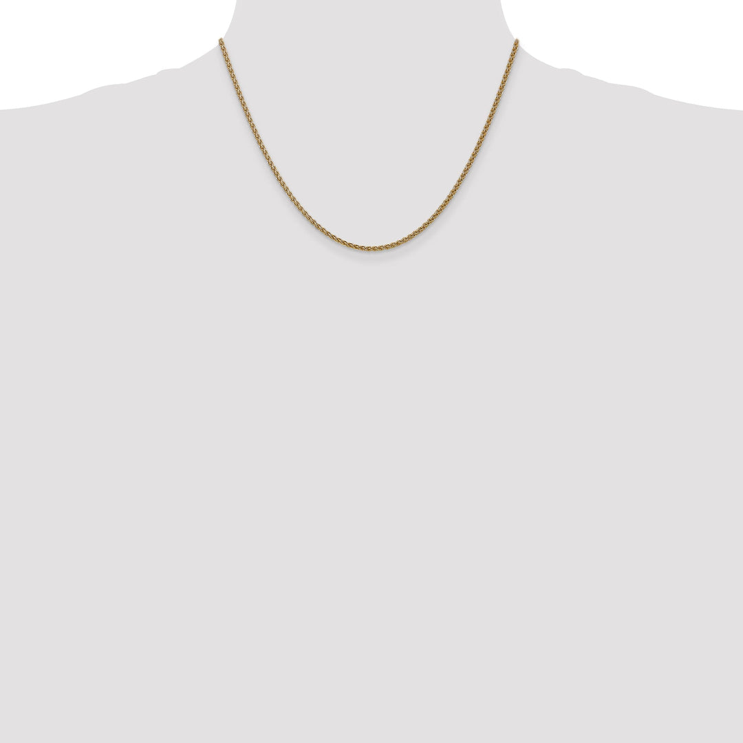 14k Yellow Gold 1.10mm Solid Polish Spiga Chain