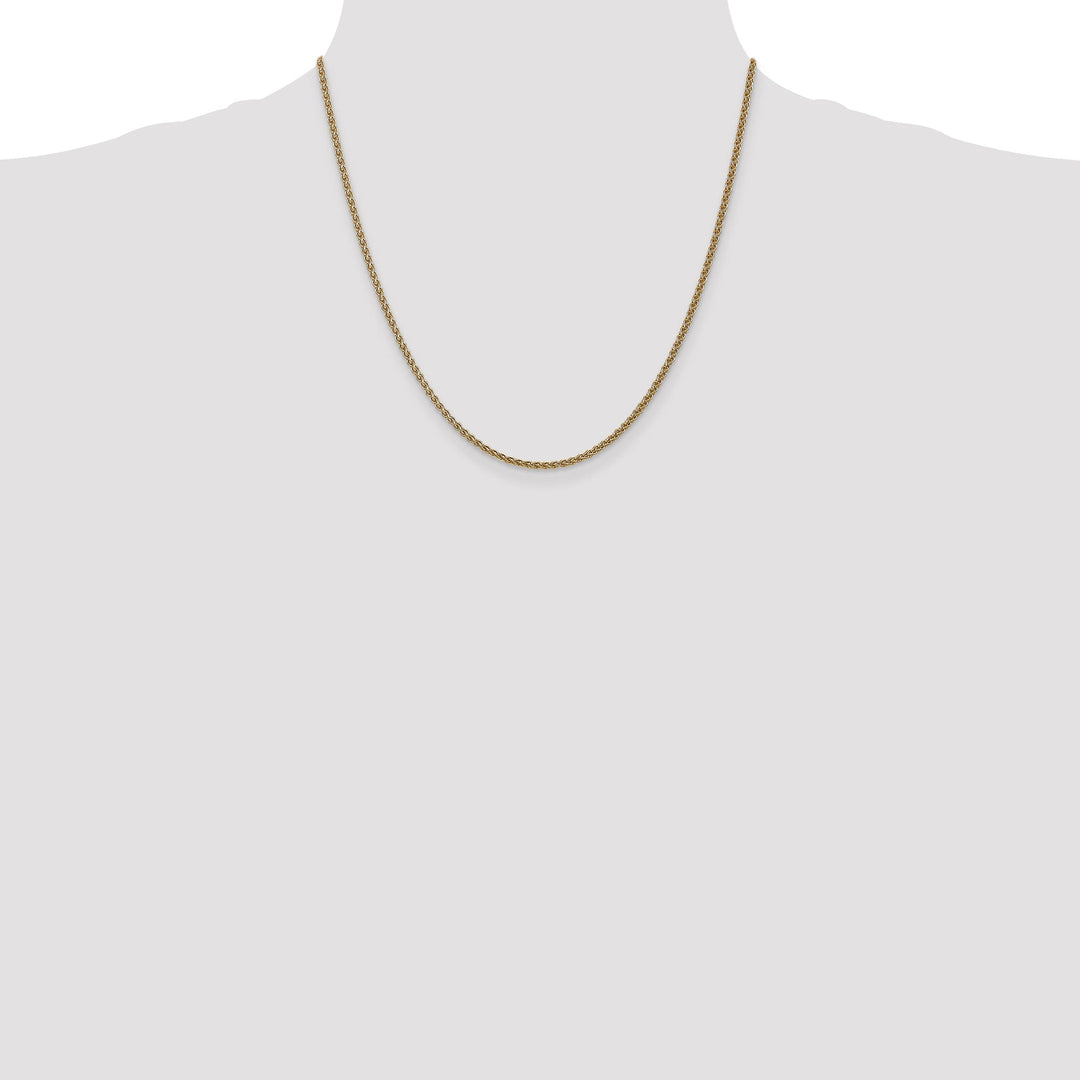 14k Yellow Gold 1.10mm Solid Polish Spiga Chain