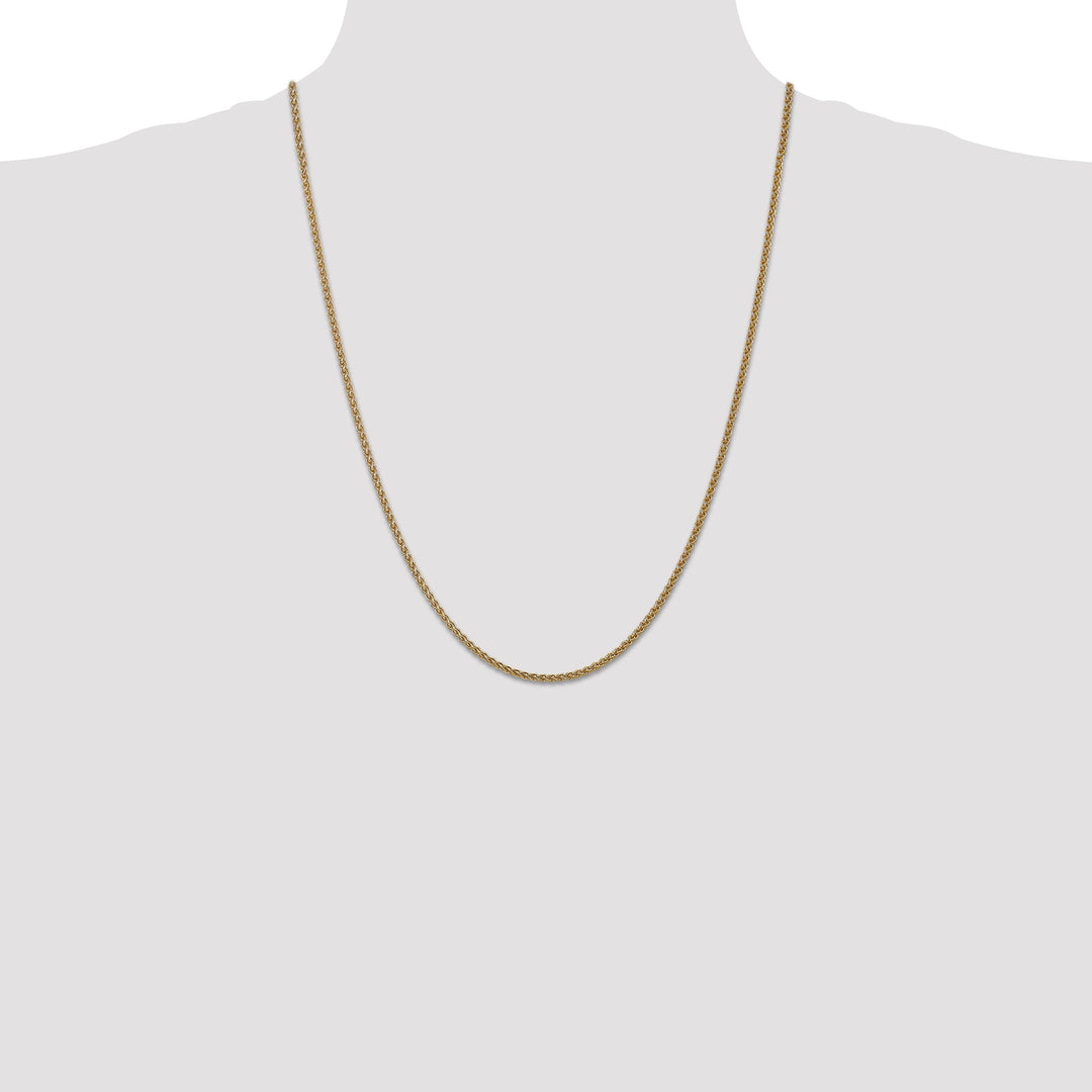 14k Yellow Gold 1.10mm Solid Polish Spiga Chain