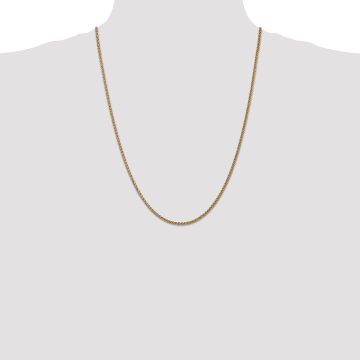 14k Yellow Gold 1.10mm Solid Polish Spiga Chain