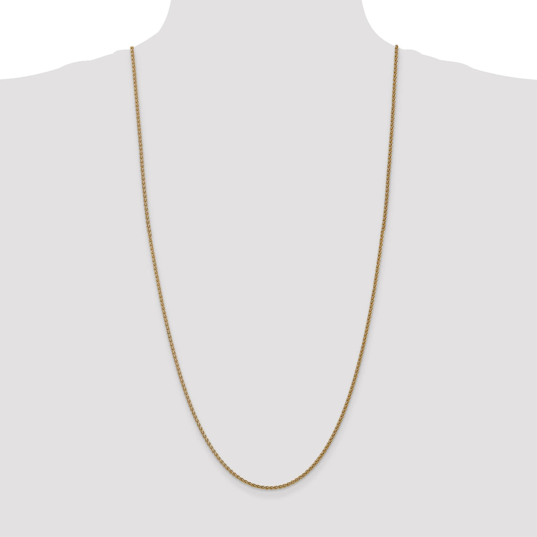 14k Yellow Gold 1.10mm Solid Polish Spiga Chain