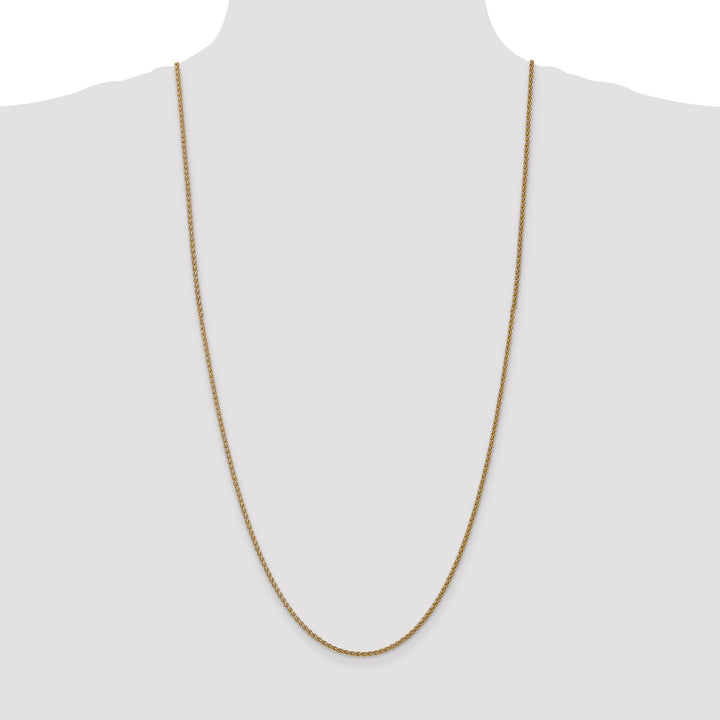 14k Yellow Gold 1.10mm Solid Polish Spiga Chain