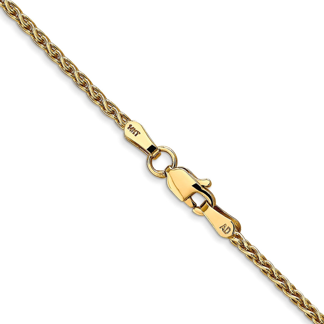 14k Yellow Gold 1.90mm Parisian Wheat Chain