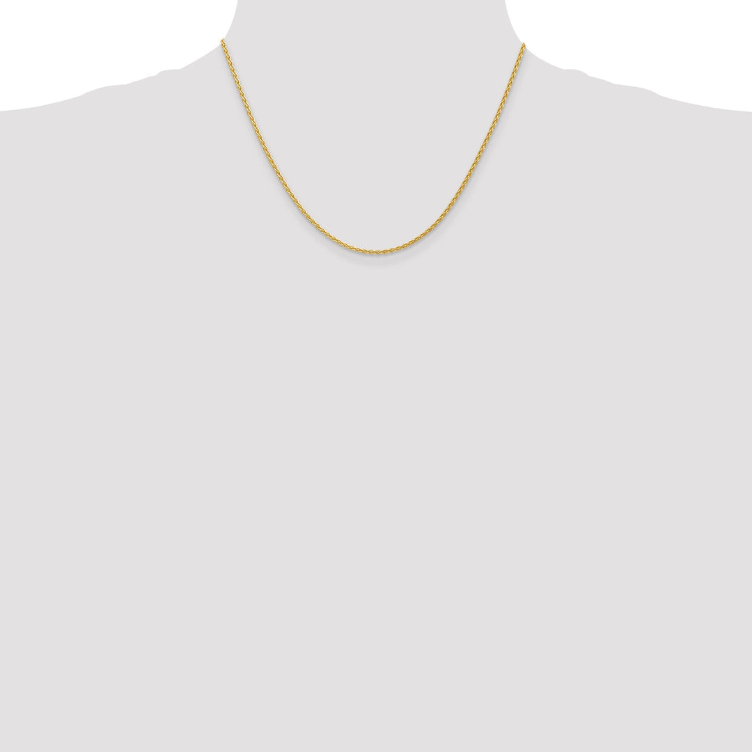 14k Yellow Gold 1.90mm Parisian Wheat Chain