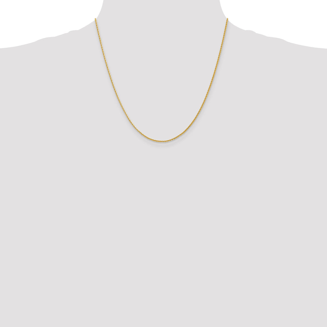 14k Yellow Gold 1.50mm Solid D.C Wheat Chain