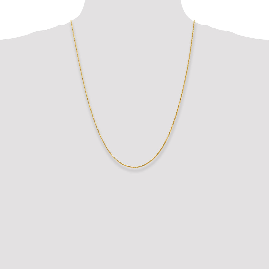 14k Yellow Gold 1.50mm Solid D.C Wheat Chain