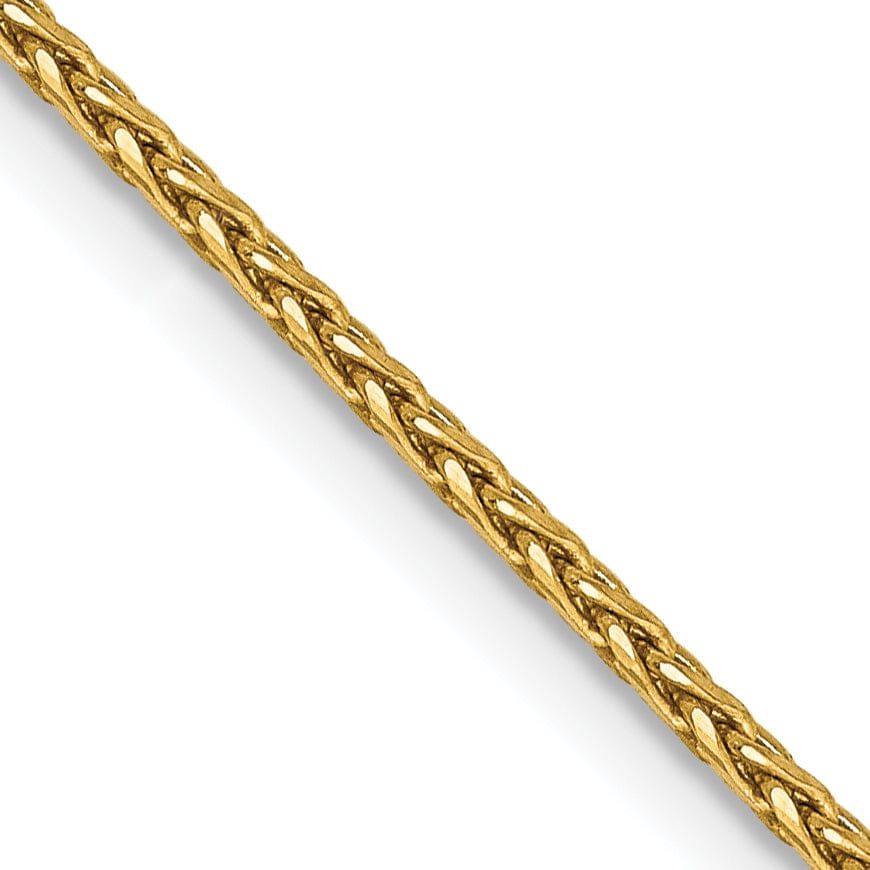 14k Yellow Gold 1.50mm Solid D.C Wheat Chain