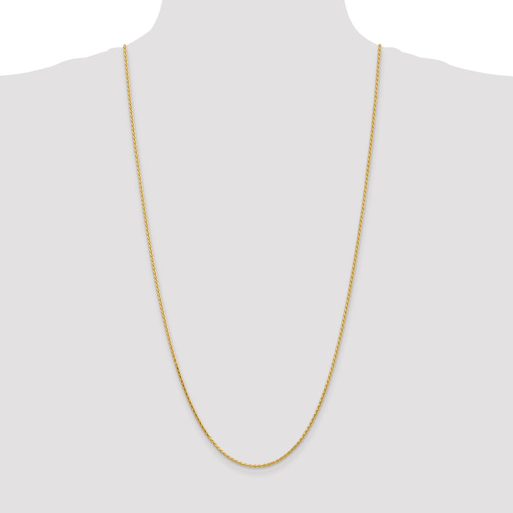 14k Yellow Gold 1.90mm Solid D.C Wheat Chain