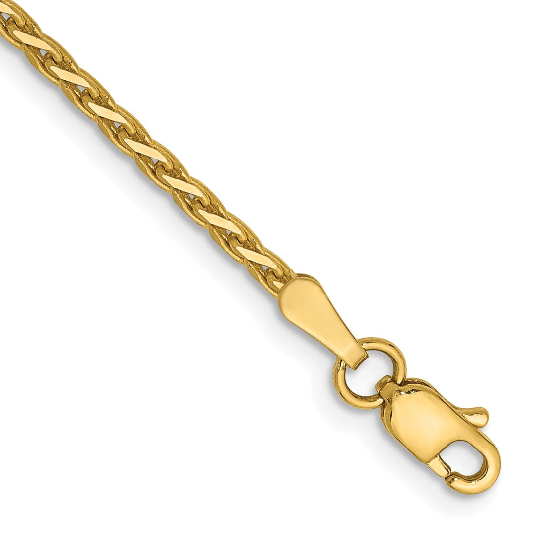 14k Yellow Gold 1.90mm Solid D.C Wheat Chain