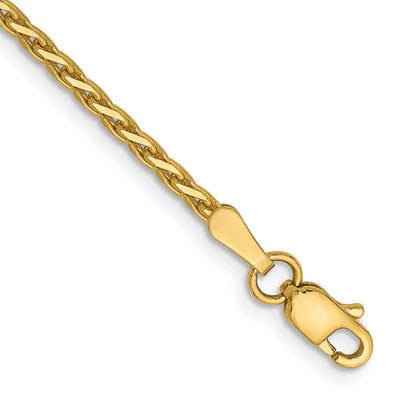 14k Yellow Gold 1.90mm Solid D.C Wheat Chain at $ 254.81 only from Jewelryshopping.com