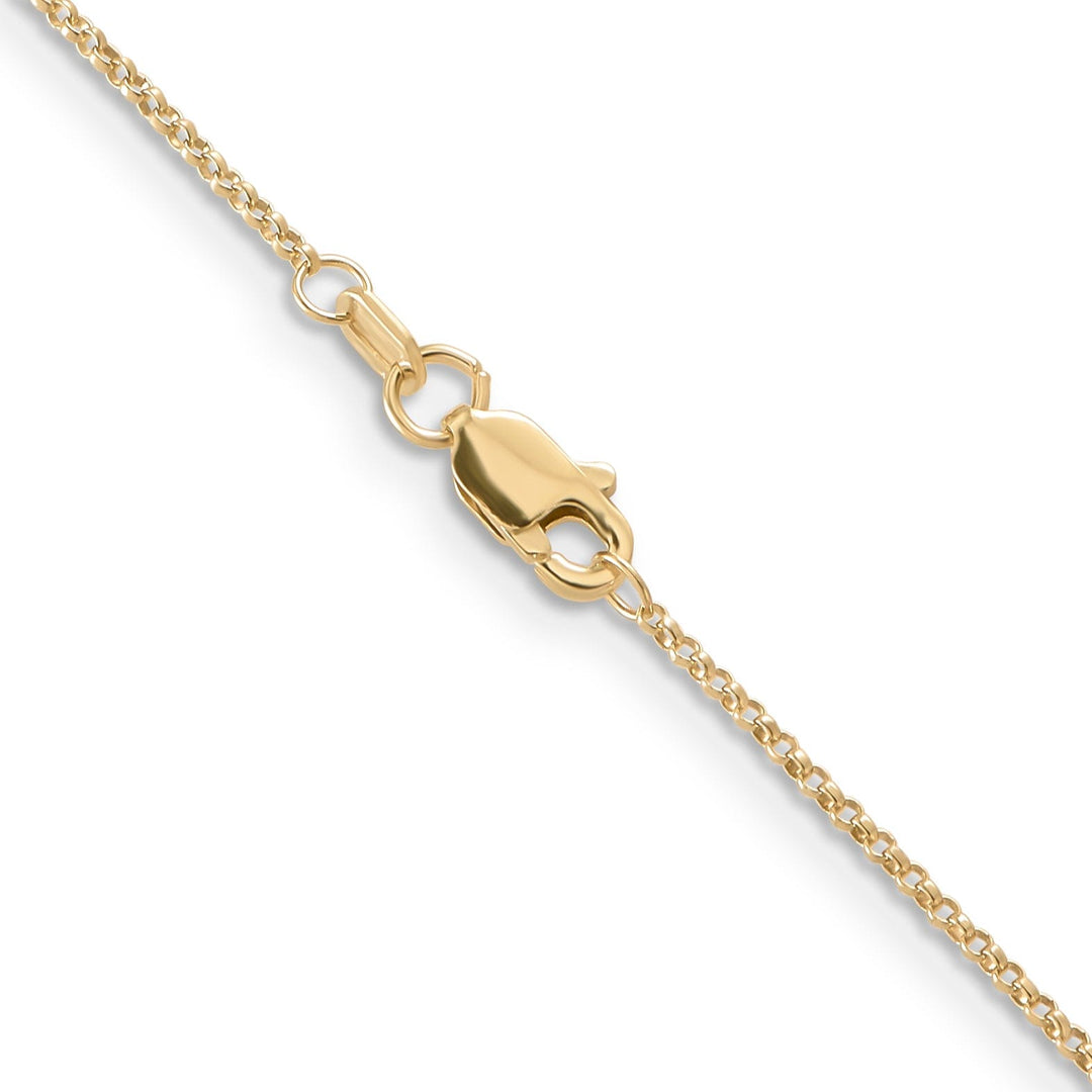 14k Yellow Gold 1.15 mm Rolo Pendant Chain