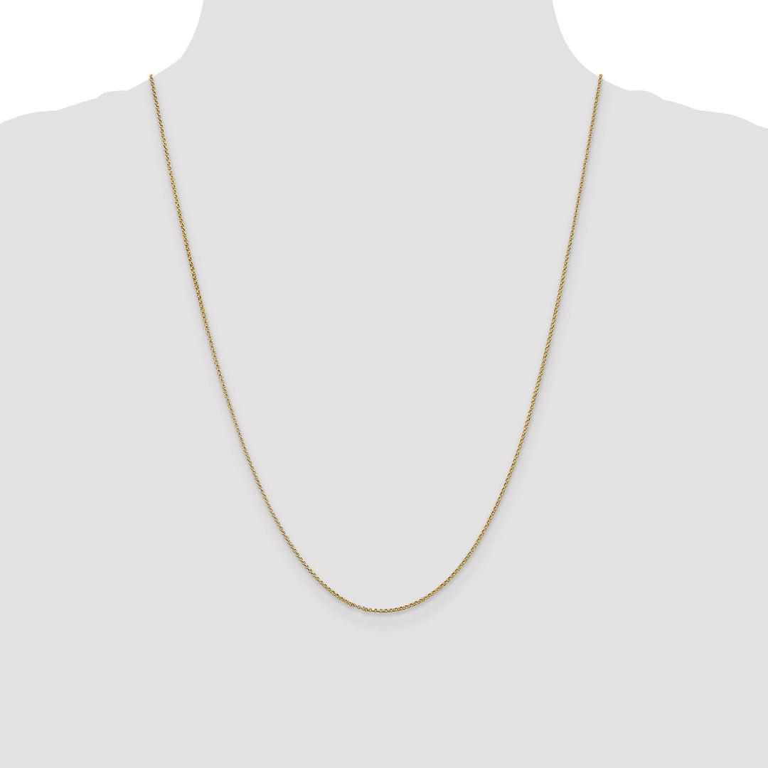 14k Yellow Gold 1.15 mm Rolo Pendant Chain