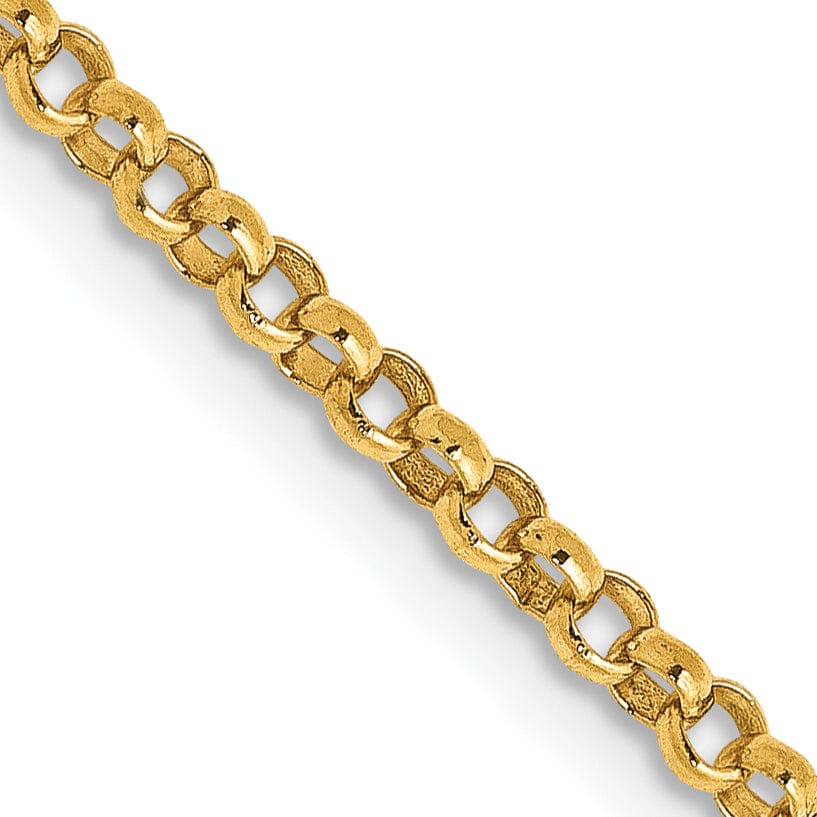 14k Yellow Gold 1.55 mm Rolo Pendant Chain