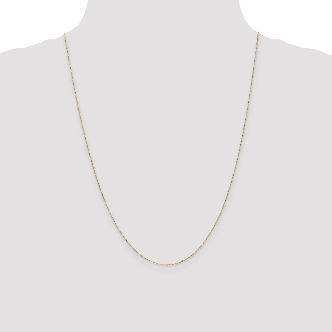 14k Yellow Gold 0.80mm Solid D.C Cable Chain