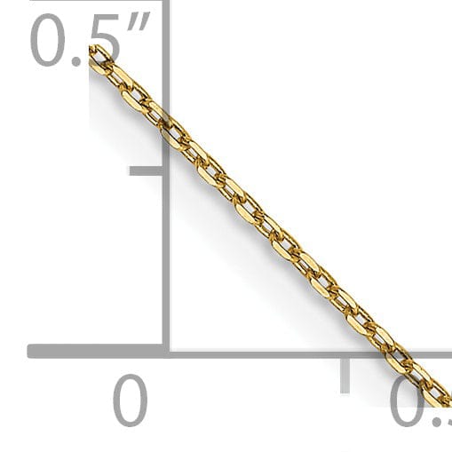 14k Yellow Gold 0.80mm Solid D.C Cable Chain